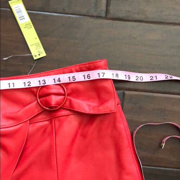 Gianni Bini red leather skirt - Picture 7 of 8